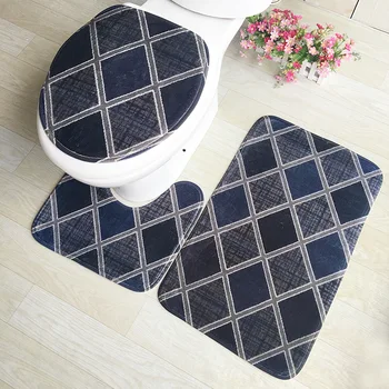 

Colorful Bathroom Rugs 3 Pcs/set Closestool Seat Mat Toilet Seat Mat Anti Slip Wc Mat 3d Effect Floor Mats Home Toilet Carpet l