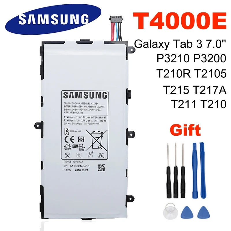 Новые таблицы батарея T4000E защитная плёнка для Samsung Galaxy Tab 3 7 0 T210 T211 SM T215 GT P3200 P3210