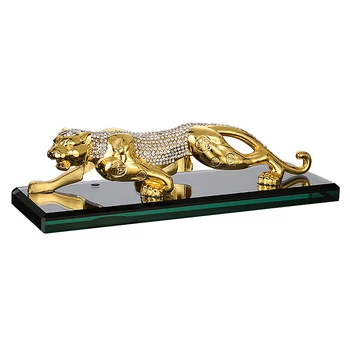 

Car Gold Leopard Decor Car Interior Simulation Leopard Accessories Ornaments Car Interior Decoration Car Styling