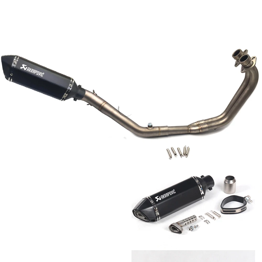 

For YAMAHA YZF R25 R3 2015 2016 2017 2018 with akrapovic exhaust Full Exhaust System pipe middle pipe slip on