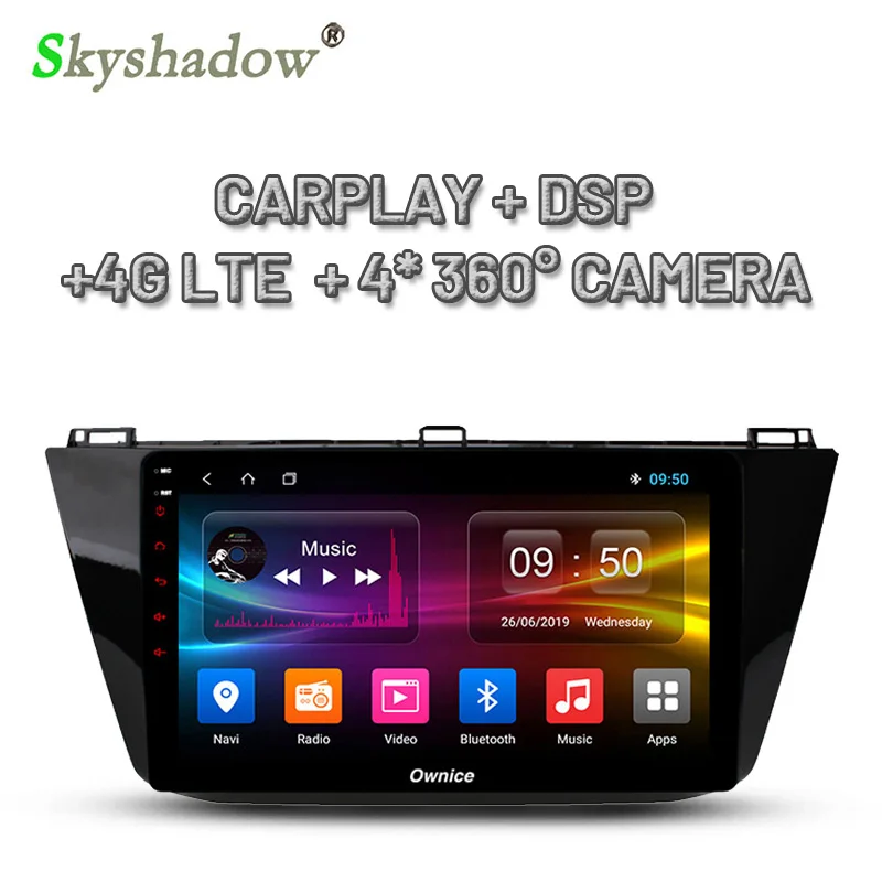 DSP IPS 4G LTE панорамная камера Android 9 0 4 Гб + 64 ГБ Автомобильный dvd плеер GPS Google map RDS радио