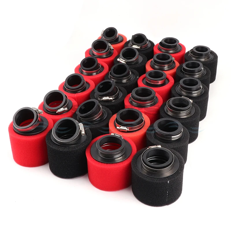 35mm 38mm 42mm 45mm 48mm 50mm 60MM Elbow Neck Foam Air Filter Sponge Cleaner Scooter Dirt Bike Motorcycle RED Kayo BSE air filter cleaner