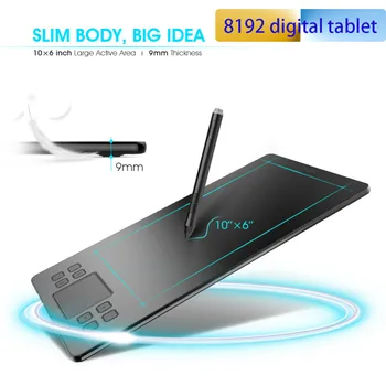 

VEIKK Graphics Drawing Tablet A50 Digital Pen tablet with 8192 Levels Passive Pen Compatible with Win and Mac System