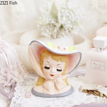 

Simulator Portrait Vases Multifunction Ornaments Classical Beauty Eyebrow Pencil Storage Cosmetic Display Girly Room Decoration