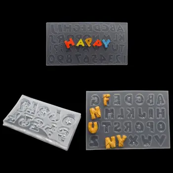 

Handmade Number Letters Resin Casting Mold Alphabet Letter Pendant UV Resin Silicone Mold Jewelry Making Tools Art Craft