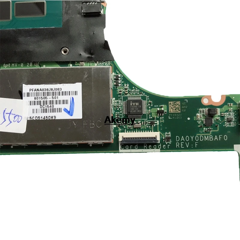 For HP Spectre X360 G1 13-4003DX Series 801505-501 801505-001 Laptop Motherboard DA0Y0DMBAF0 w i7-5