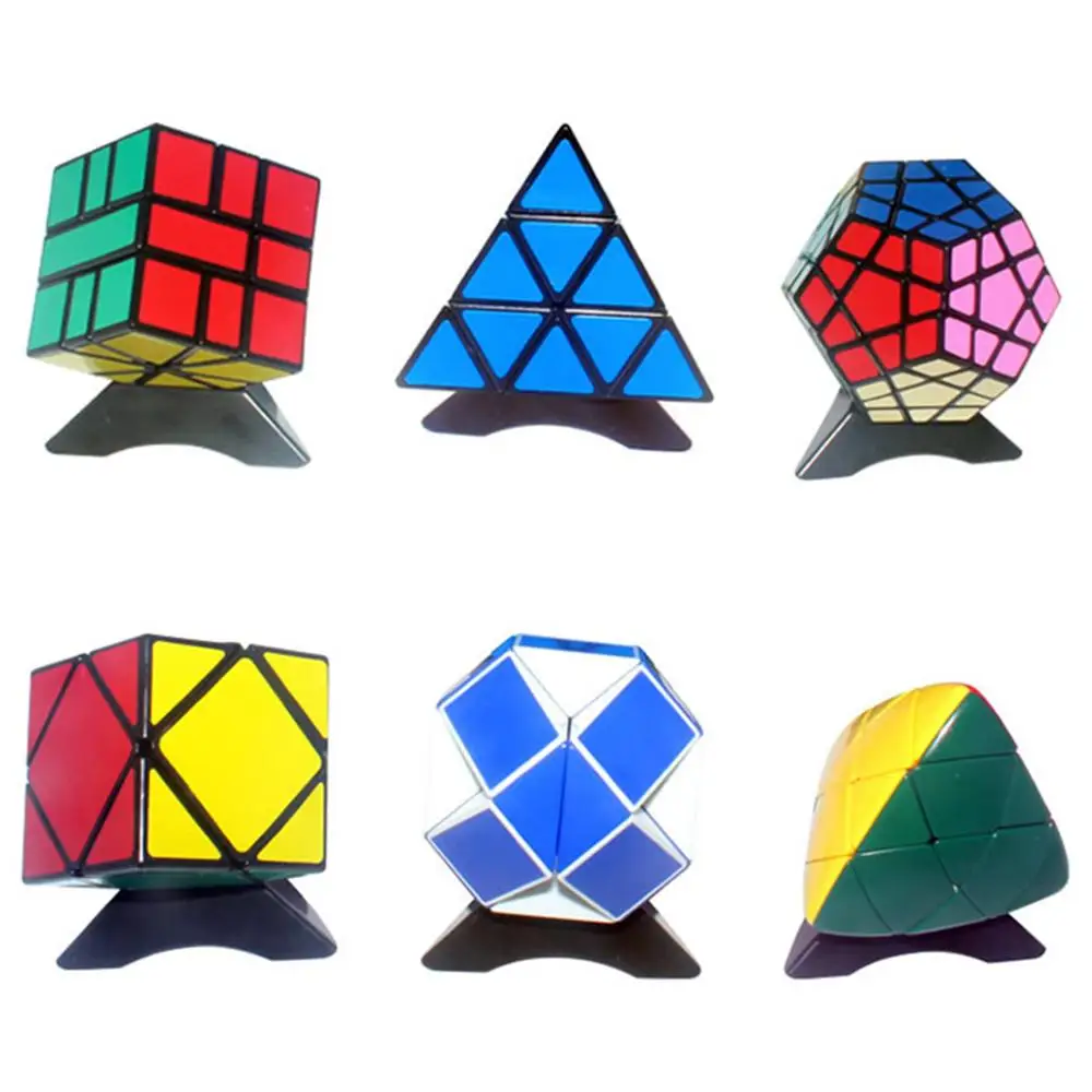 

2019 New Arrive Irregular Cube Pacakge 6-Piece Magic Cube Set Speed Puzzle As New Year Christmas Gift