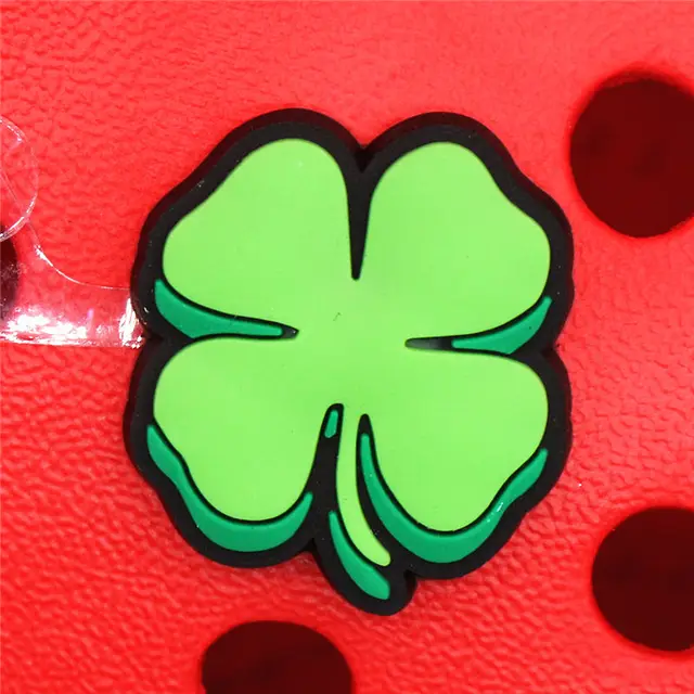 Single Sale Original Shoe Decoration Cute Cactus Clover Meteor Durian PVC Shoe Charms Accessories for Croc Buckle Jibz Kids Gift U176-4