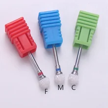 Новинка, 1 шт., средне-керамическая фреза для ногтей, белая Шлифовальная головка, профессиональная электрическая дрель для ногтей, машинка для маникюра, напильники, инструменты для дизайна ногтей