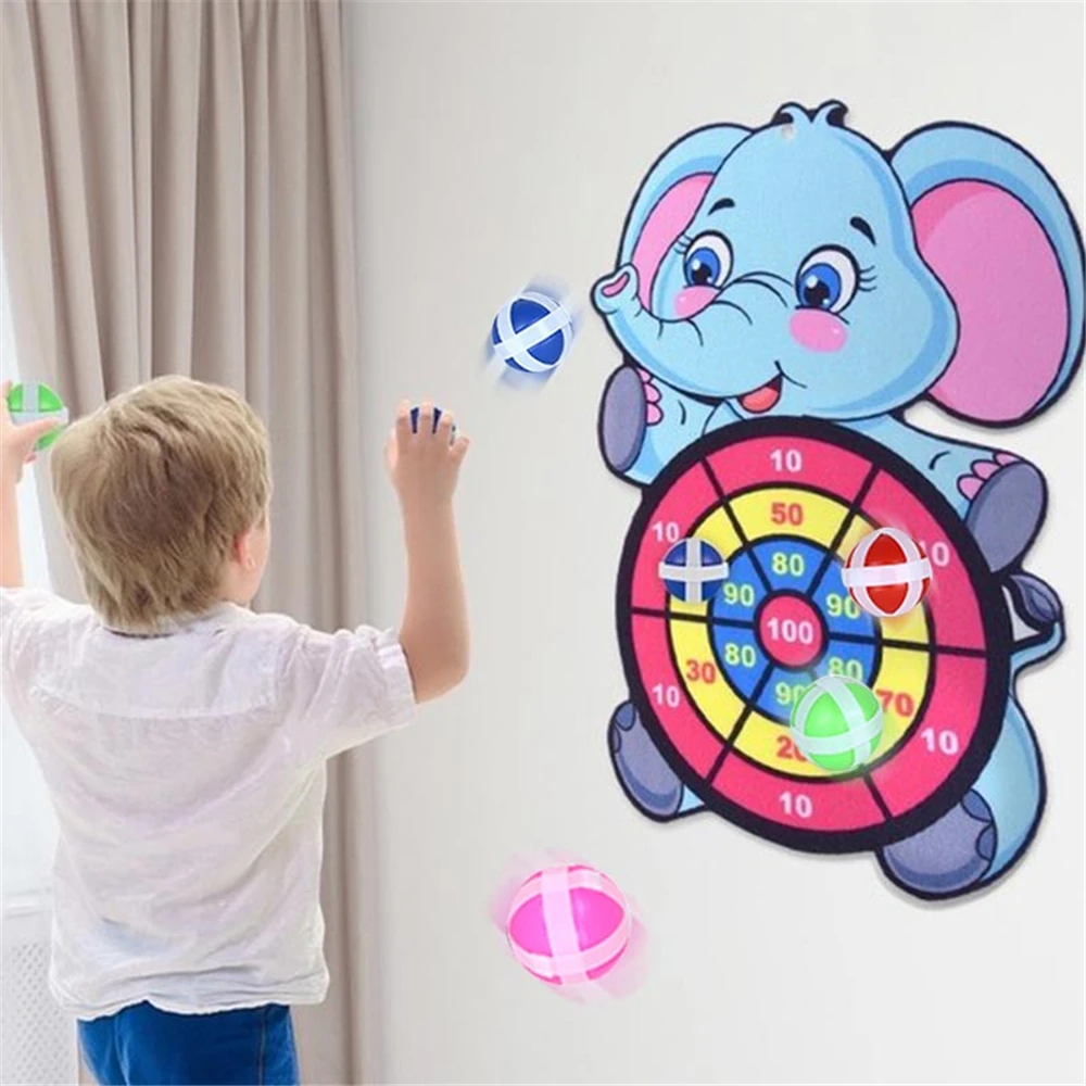 Children Target Sticky Ball Throw Dartboard Sports Kids Educational Board Games Darts Ball Parent-child Interactive Outdoor Toys