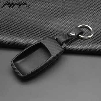 

jingyuqin Carbon Silicone Car Remote Key Fob Case Cover For Mercedes Benz 2017 E Class W213 2018 S Keychain protective shell