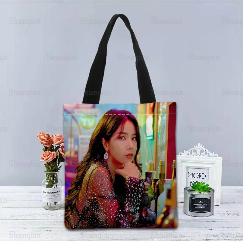 KPOP MAMAMOO Handbag Foldable Shopping Bag Reusable Eco Large Unisex Canvas Fabric Shoulder Bags Tote Grocery Cloth Pouch 0512 