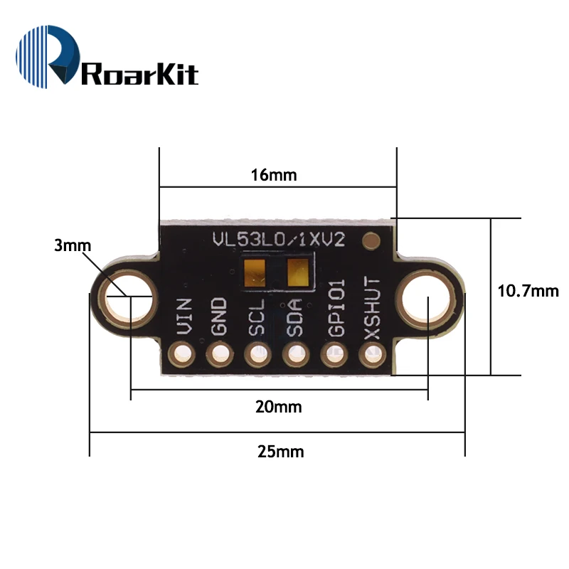 VL53L0X/VL53L1X время полета STM32(ToF) Лазерный диапазон датчик прорыва 940nm GY-VL53L0XV2 Расстояние модуль IEC IIC для Arduino