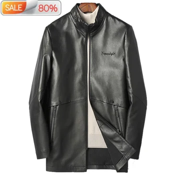 

Genuine Leather Jacket Men Clothes 2020 Mens Goatskin Coats Autumn Winter Casual Jackets Chaqueta Cuero P-BA161 ZL956