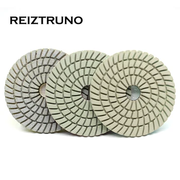 

Reiztruno 3 step diamond polishing pads for marble,granite and other Natural Stone polsihing.4 inch 100mm,dry or wet use