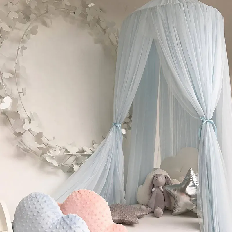 Summer Children Kid Bedding Mosquito Net Romantic Baby Girl Round Bed Cover Canopy For Nursery CA | Дом и сад