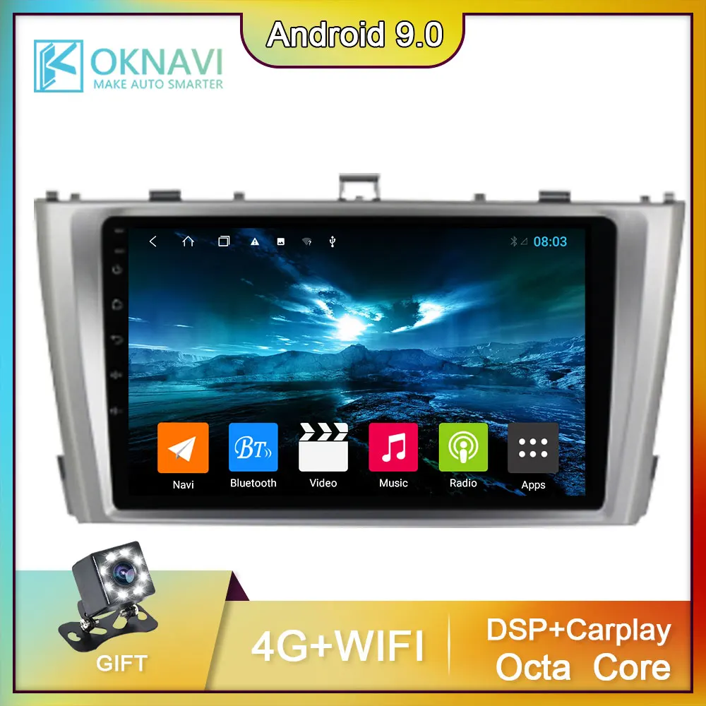 

9 Inch For Toyota Avensis 2009-2015 Android 9.0 GPS Navigation Car Multimedia Player WIFI CarPlay DSP Camera 2 Din Radio No DVD