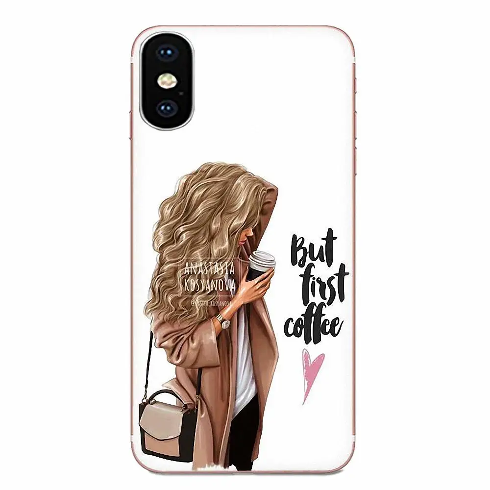 Красивая Гриль и но во-первых Кофе для Huawei Honor 4C 5A 5C 5X6 6A 6X7 7A 7C 7X8 8C 8S 9 10 10i 20 20i Lite рro