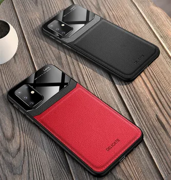 

Grained Leather Phone Case For SAMSUNG S20 ultra/S20/S20Plus Protect Camera and Screen Steady S10/S10Plus S9 S8 Note A Series