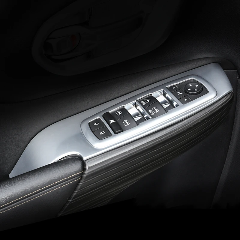 Для Jeep Cherokee KL 2014 2015 2016 2017 2018 кнопки переключения окон крышка отделка двери подлокотник панель рамка