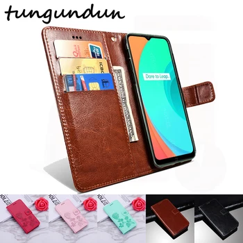 Funda abatible para OPPO Realme C11 RMX2185 Funda de cuero PU Carcasa protectora de teléfono Realme C11 Funda protectora con ranura para tarjeta Funda