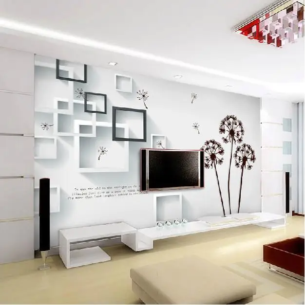 Пользовательские 3d росписи ТВ фоне стены обои современный минималистский гостиной спальня обои росписи фон