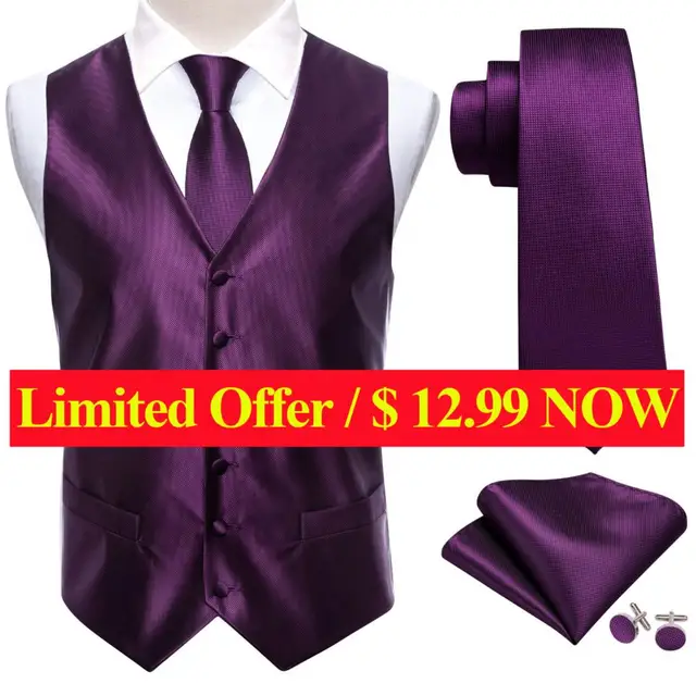Hi-Tie 20 Color Silk Men's Vests and Tie Business Formal Dresses Slim Vest 4PC Hanky cufflinks for Suit Blue Paisley Waistcoat MS-2031