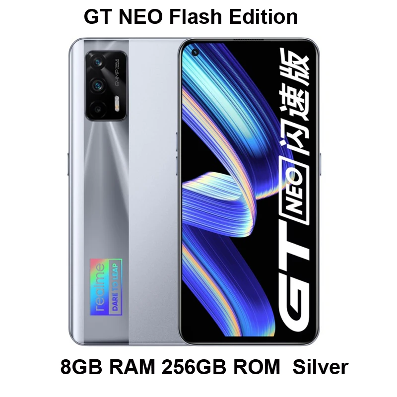 Realme GT NEO Flash Edition 5G Smartphone 120Hz Super Amoled 6.43" Rear 64MP Front 16MP Fingerprint 65W Fast Charge 4500mAh NFC latest realme mobile realme