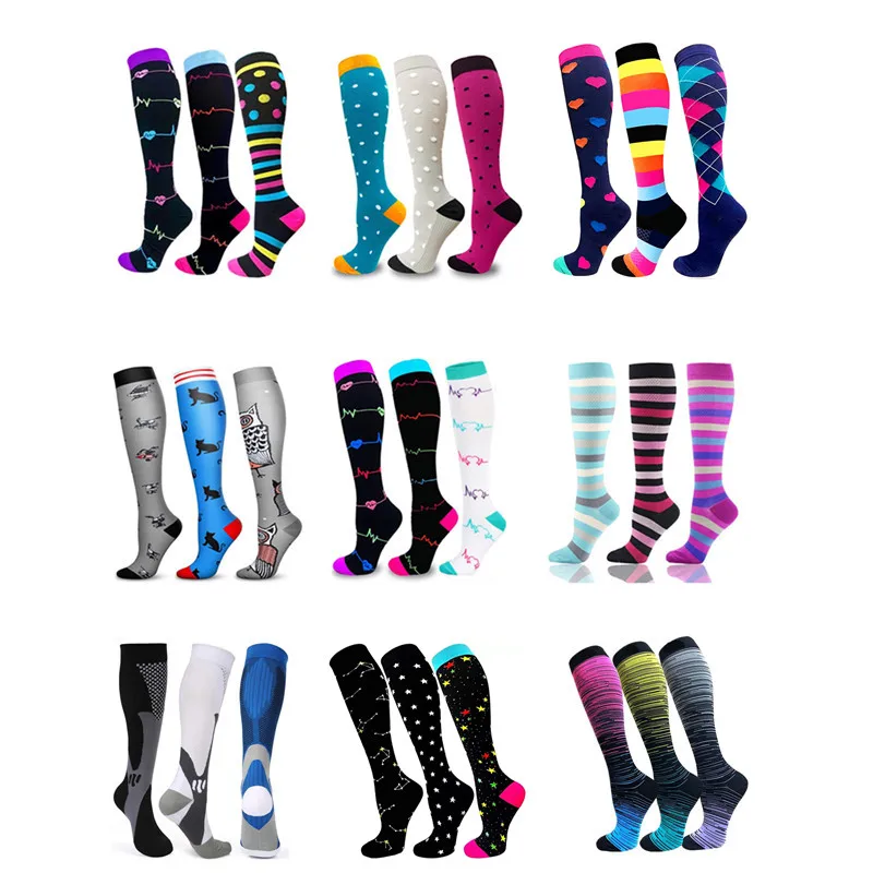 3/5/7/8 Pairs Dropship Compression Socks 30 Mmhg Soccer Stockings Best
