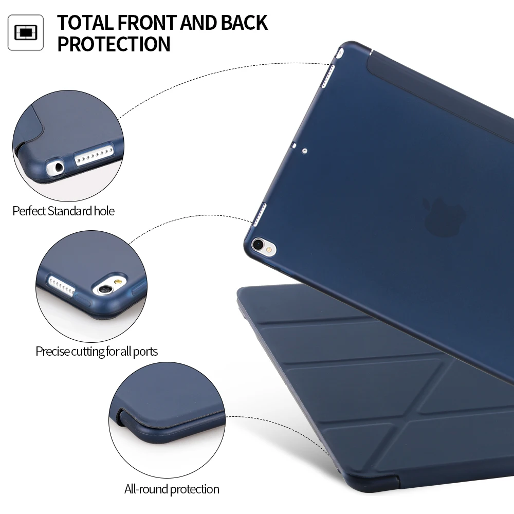 Ультратонкий чехол из ТПУ для iPad Air2, чехол, 9,7 дюйма, силиконовый мягкий чехол из искусственной кожи, умный чехол для iPad 6 поколения, чехол 580