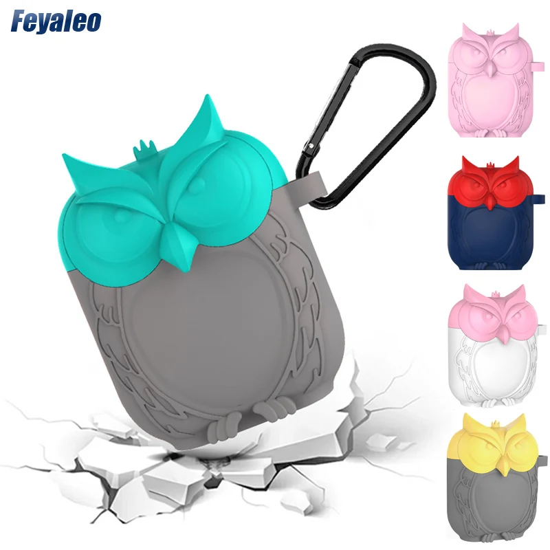 Cute Owl Soft Silicone Cases For Apple Airpods 1 2 Case Cartoon Protector Gel Sleeve Pouch Air Pods Earphone Shockproof Cover |
