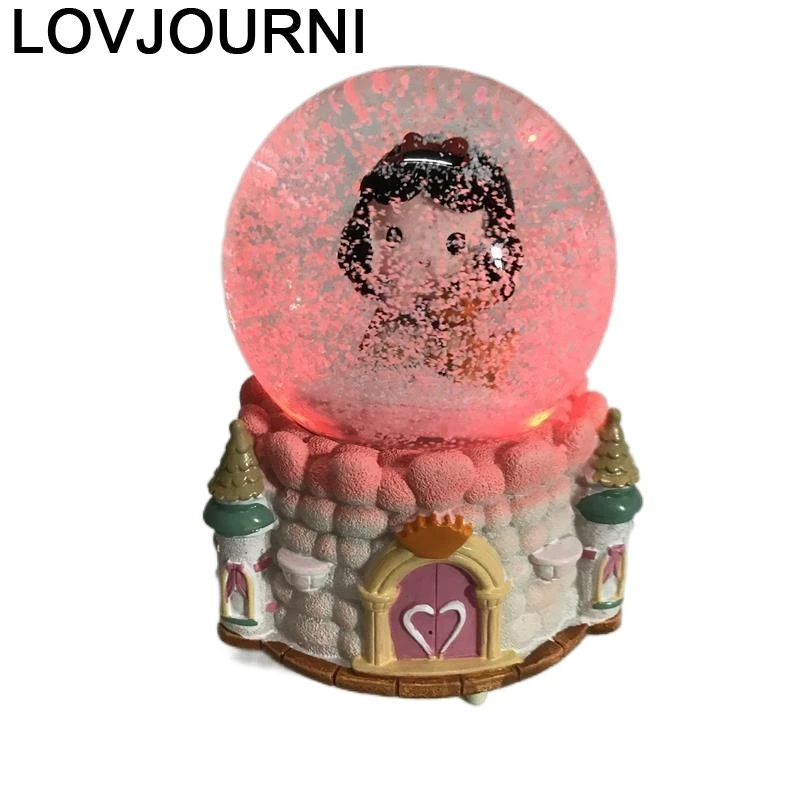 Girlfriend Home Decoration Accessories Mechanism Typewriter Snow Globe Boite A Musique Musica Carousel Caja Musical Music Box | Дом и сад