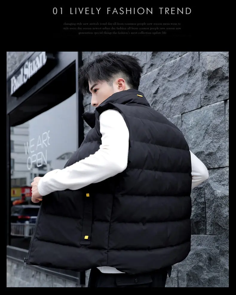 8XL Vest Coat Men 2019 Autumn Male Sleeveless Jacket Coat Winter Warm Waistcoat Padded Down Vest Men Brand MuLS Cloths Plus Size 7