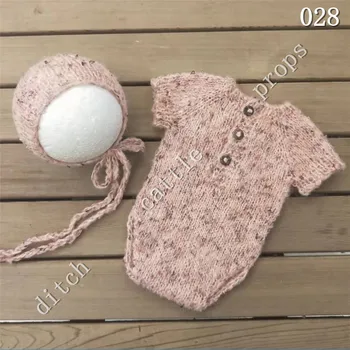 Puntelli per fotografia neonato Tuta lavorata a mano e abbigliamento da studio con cappello
