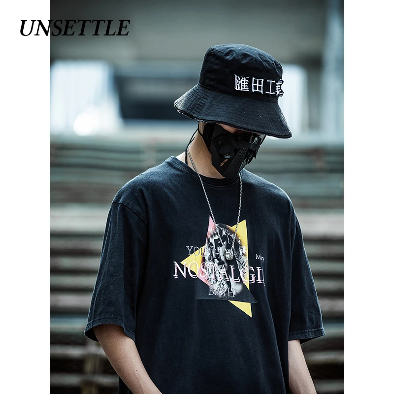 UNSETTLE 2020SS Harajuku мужчины/женщины мужчины Make old Wash футболки с принтом Девы Марии