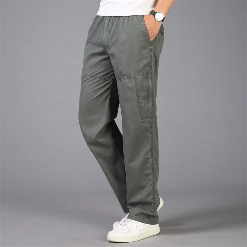 2020 Men Cargo Pants Mens Casual Pockets Large Size 5XL Breathable Pants Men Big and Tall Summer Straight Long Trousers Homme 2020 Men Cargo Pants Mens Casual Pockets Large Size 5XL Breathable Pants Men Big and Tall Summer Straight Long Trousers Homme