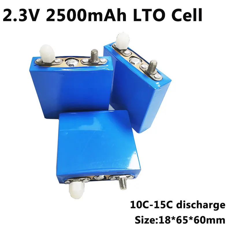 GTK высокая скорость! LTO 2,3 v 2500mAh аккумулятор из лития и титана 2,4 v 2.5ah 10C разряда 20000 циклов diy 12v 14,4 v аккумулятор лто пакет