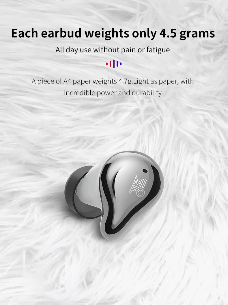 Новые mifo O4 O9 TWS Bluetooth 5,0 наушники, наушники, интеллектуальное сенсорное управление, гарнитура, свободные руки, настоящие Беспроводные наушники с микрофоном