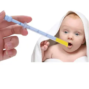 

1PC Newborn Safe Medicine Feeder Anti Choking Syringe Type Baby Version Drug Feeder with Scale
