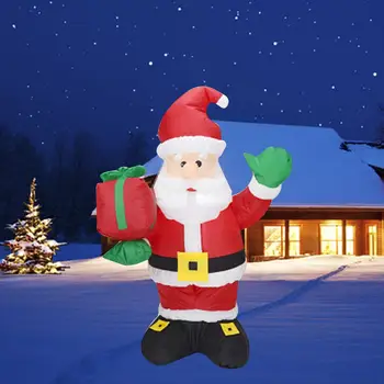 

Airblown Santa Claus Gift Package with LED Christmas Supper Market Party Decor New Year Inflatables Santa Claus 1.5M