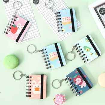 

Cute Binder Mini Keychain Notepad Cartoon Portable Pocket School Kawaii Plan Notepad 2019 2020 Agenda Notebook