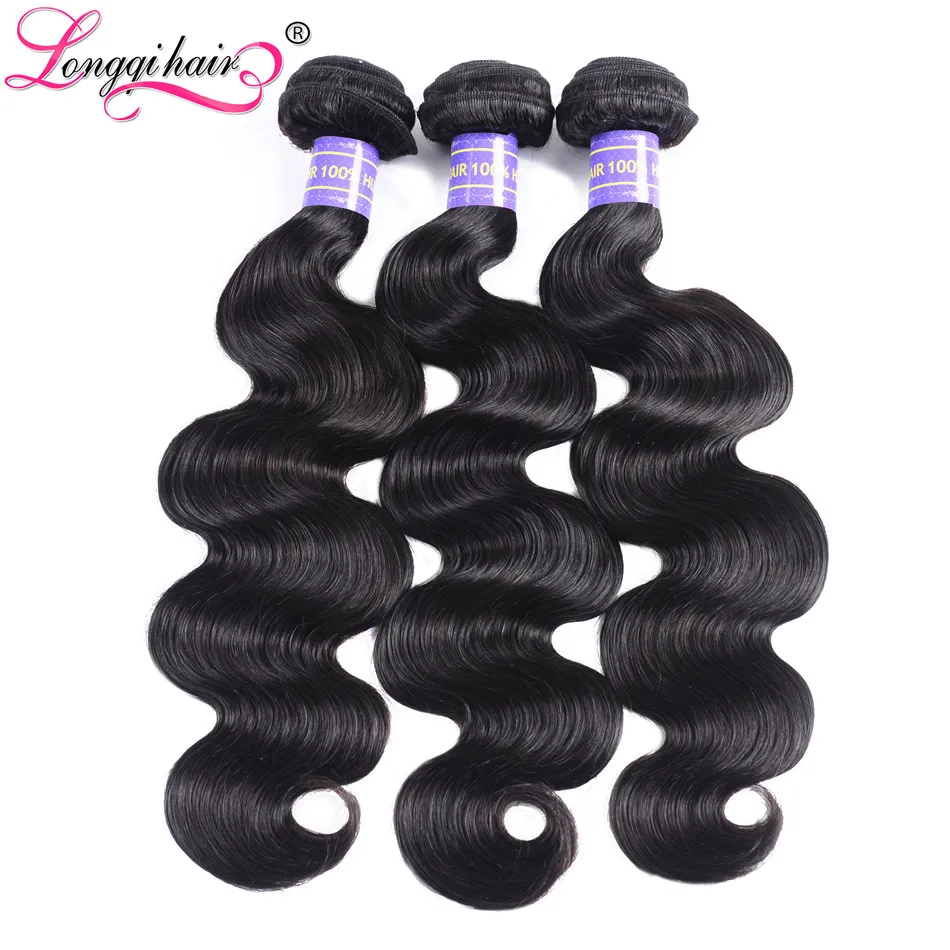 Longqi-Human-Hair-Bundles-1-3-4-Bundles-Brazilian-Body-Wave-Bundles-Natural-Black-Remy-Human