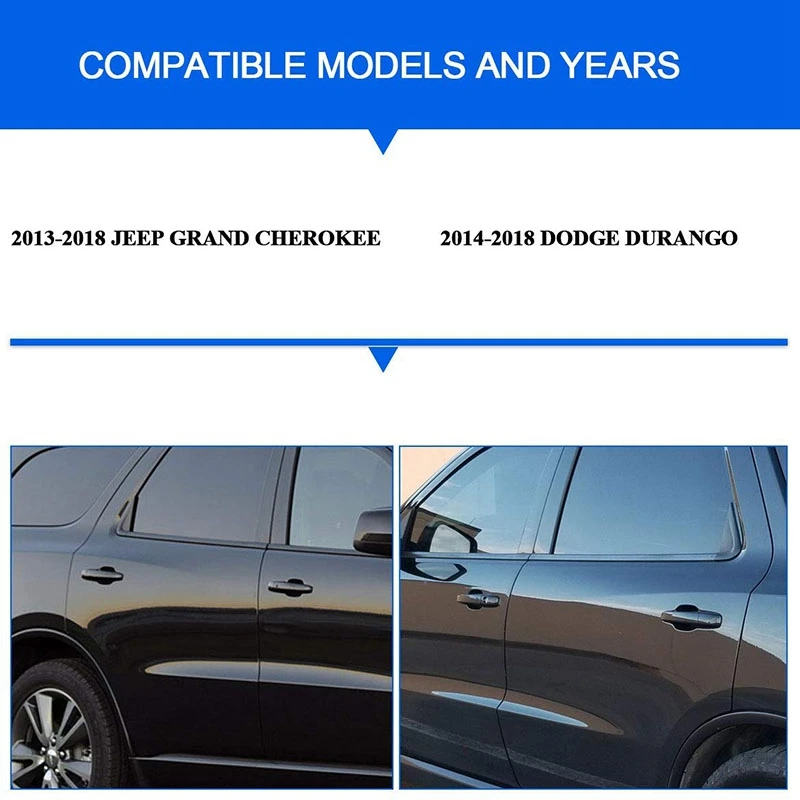 Крышка дверных ручек совместима с Jeep Grand Cherokee, крышка дверных ручек с Умной замочной скважиной для- Dodge Durango, 2013-201