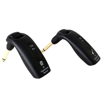 

2.4GHz Wireless Guitar System Transmitter A9 Receiver Built-In Rechargeable Accessories