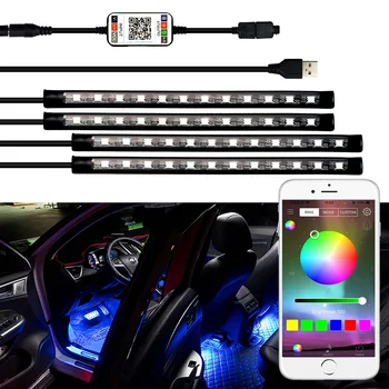 

APP Control Car Interior Atmosphere LED Light for BMW E46 E39 E60 E90 E91 Ford Fiesta Fusion Focus 1 2 3 Mazda 2 3 5 6 CX-5 2019