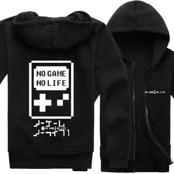 

Anime NO GAME NO LIFE coat Costume Unisex Thick Hoodie Jacket Warm Hooded Sweatshirt Free Shipping