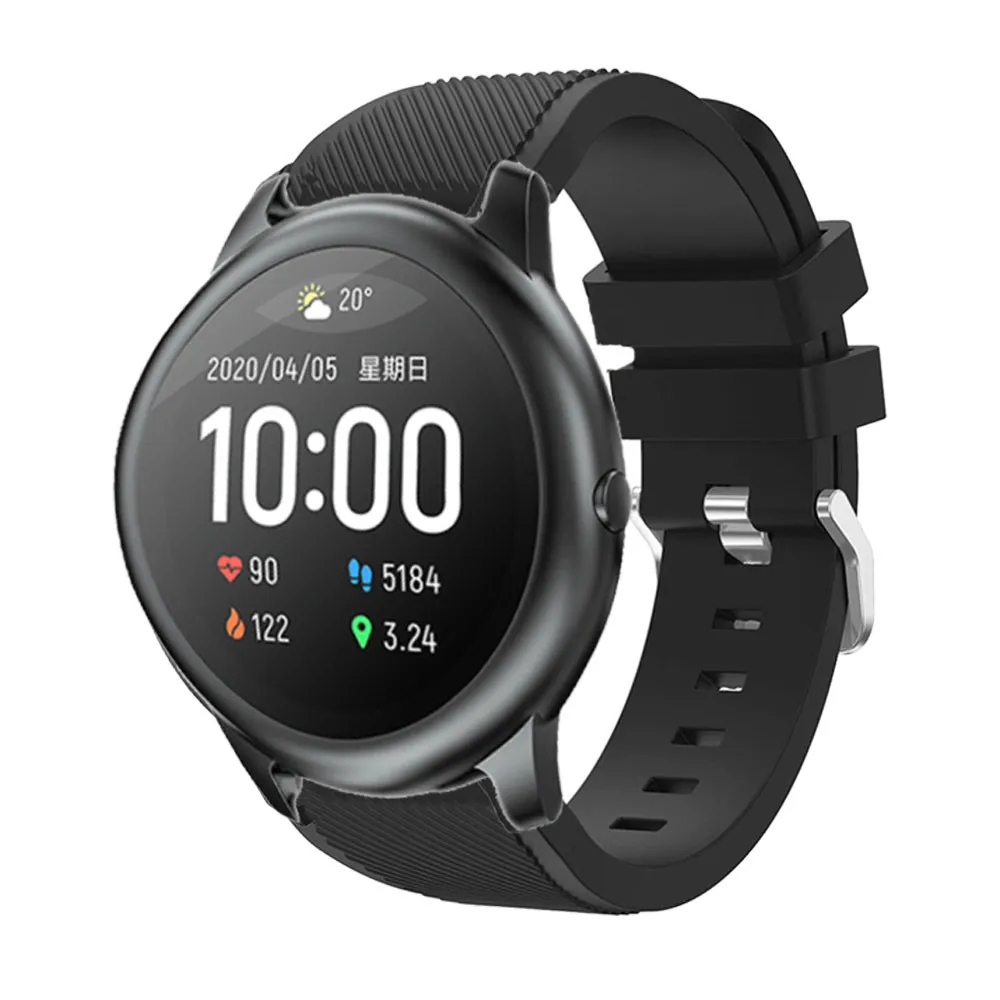 Ремешок силиконовый для наручных часов Xiaomi haylou solar ls05 модный браслет смарт 22 мм