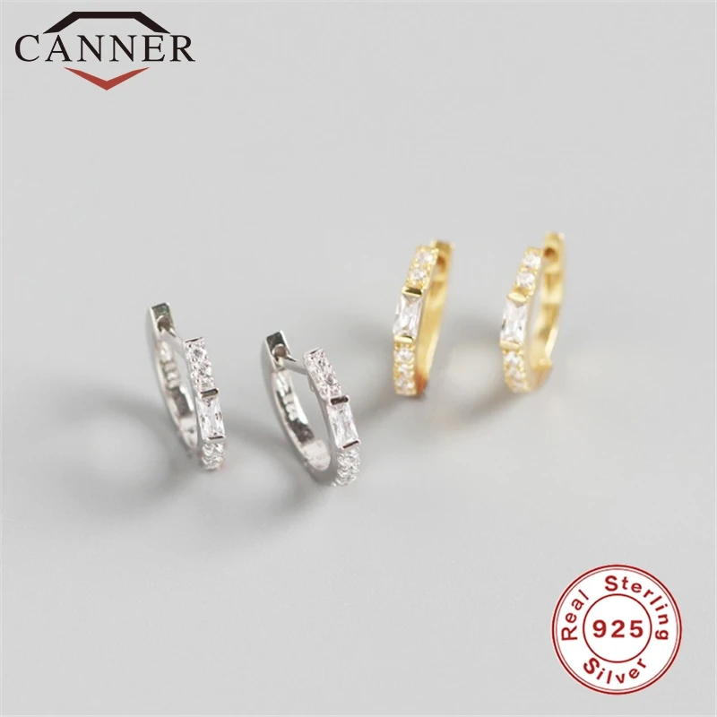 Серьги кольца женские из серебра 925 пробы с фианитами|Серьги-кольца| |