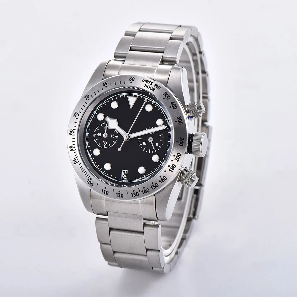 

Watch 2019 new VK64 men's chronograph quartz 41 mm watch stainless steel case bracelet multi-function watch D312
