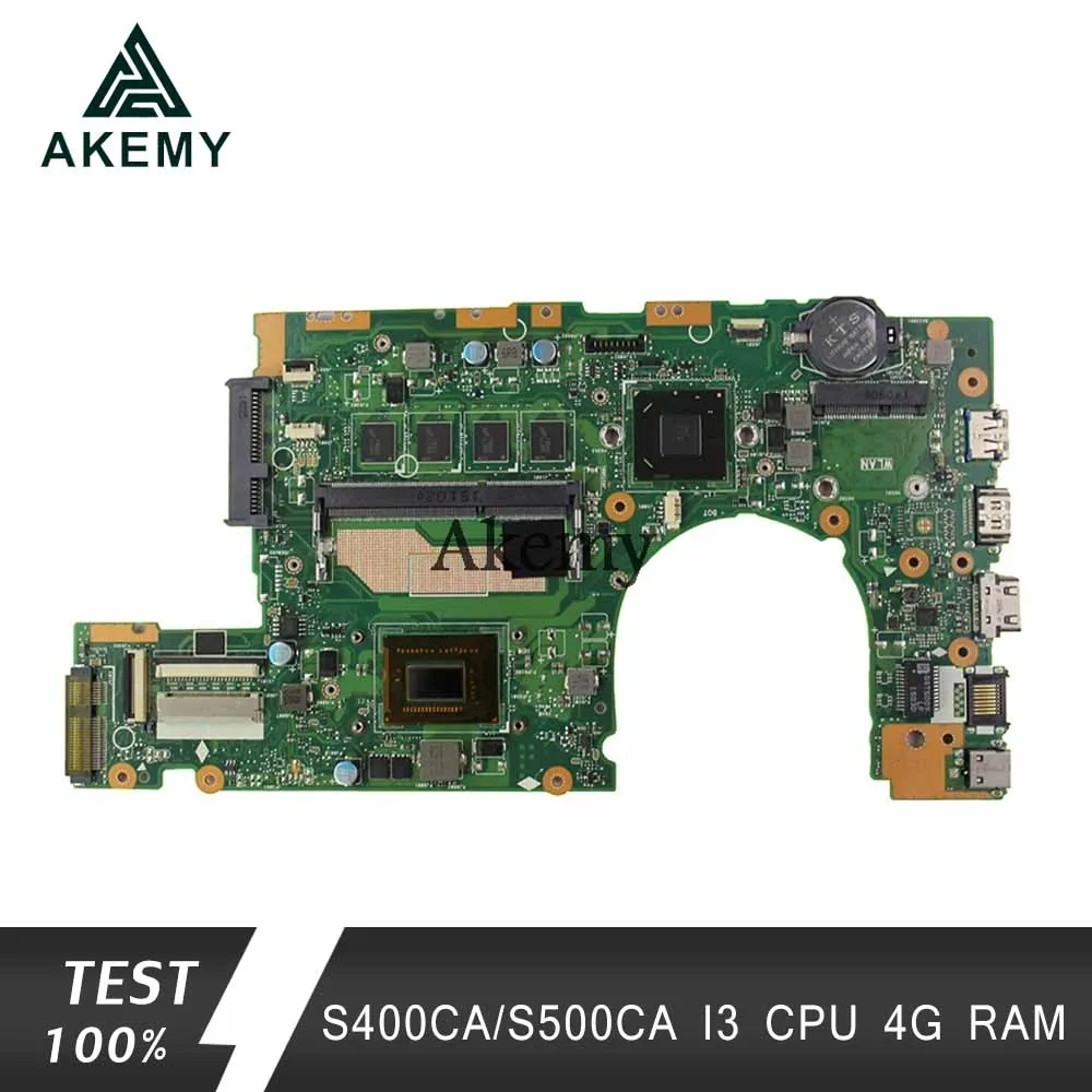 Akemy S400CA материнская плата для ноутбука For Asus S500CA S400C S500C S400 S500 протестированная